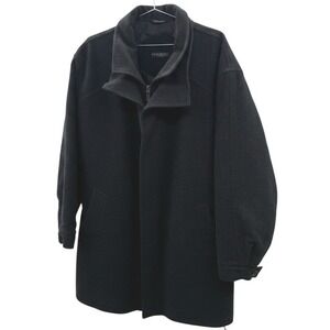 Mark Shale Wool Carter Jacket Mens 42R Large Charcoal Zip Coat Winter Dressy